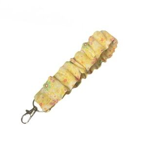 Handmade scrunchie wristlet keychain!